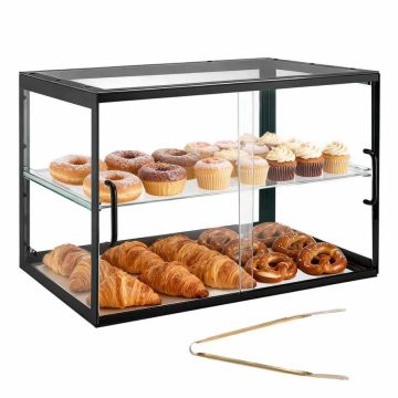 Kondiitritoodete vitriin VEVOR GTDAP04, 2 tasandit, 550 × 385 × 390 mm