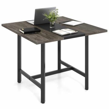 Conference table, 4-seater, Grey, 100 × 100 × 75 cm