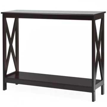 Konsoollaud, 2 riiulit, Pruun, 100,3 × 30,5 × 80 cm