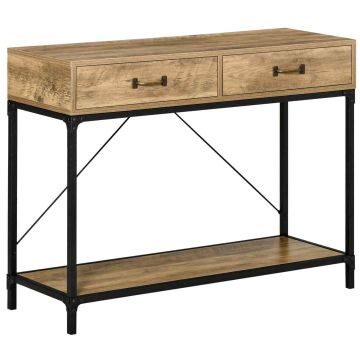 Seinakapp laua sahtlitega Homcom 100x35x76,5cm, helepruun/must värv