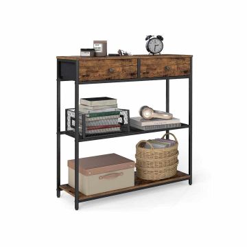 VASAGLE konsoollaud LNT092K01, 2 sahtlit, 24 × 76 × 80 cm