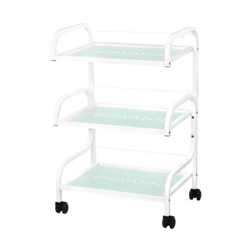Kosmeetikalaud GIOVANNI 1014, 3 klaasriiulit, Valge, 80,5 × 54 × 38 cm