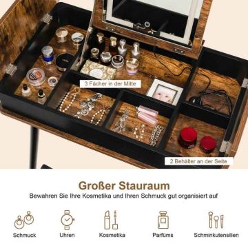 Vanity table, with stool, 80 × 50 × 76 cm