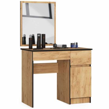Туалетный столик с зеркалом CLP P-2/SL, 2 ящика, Коричневый, 90 × 142 × 50 см