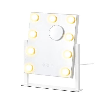 SONGMICS LWM001W02 vanity mirror, 15 LED lights, 58 × 43 cm