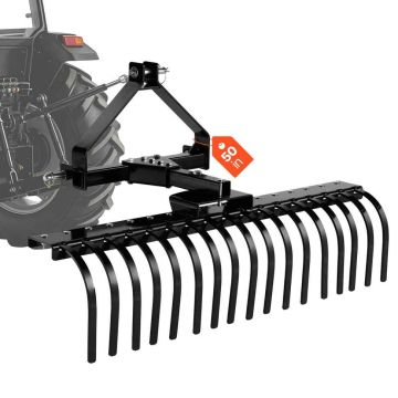 Maastikureha VEVOR LR4S, 17 piiga, 132,5 × 41,5 × 16 cm
