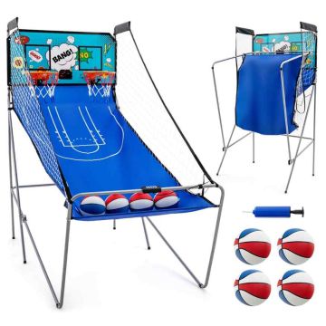 Basketball arcade game, 8 modes, 4 balls, 206 × 110 × 206 cm