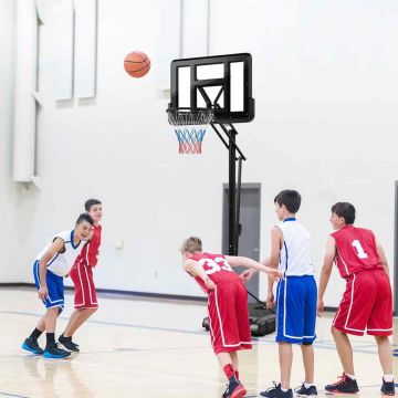 Basketball hoop, 5 height levels, Black, 90 × 59 × 15 cm