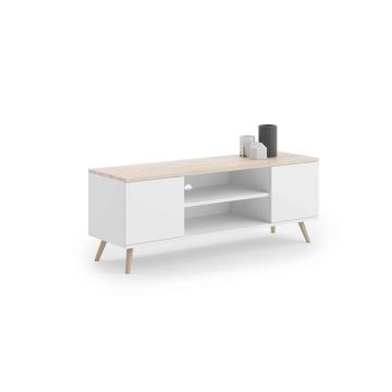 TV-alus Focus RTV 155x49x40 cm, valge / beež