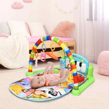 Baby Activity Play Mat, with Piano and 5 Pendants, 78.74 × 59.69 × 43.18 cm