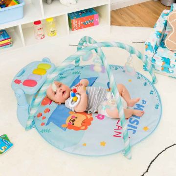 Baby play mat, 5 hanging toys, 86 × 86 × 47 cm