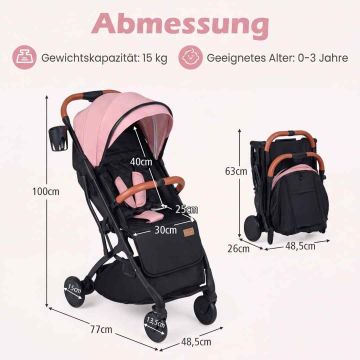 Baby stroller, 77 × 100 × 48.5 cm