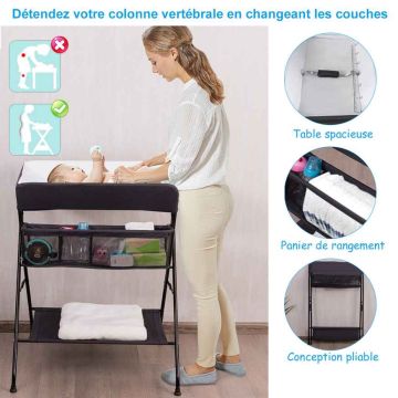 Baby changing table, foldable, 76.2 × 66 × 101.6 cm
