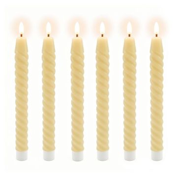 Конические LED-свечи Relaxdays, 6 шт, 25 × 2,2 см