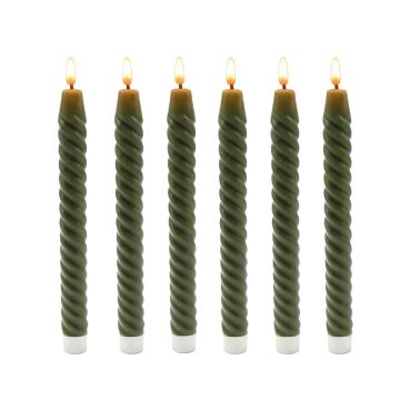 Конические LED-свечи Relaxdays, 6 шт, 25 × 2,2 см