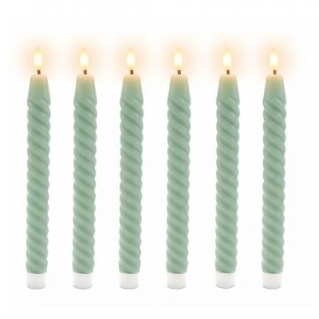 Конические LED-свечи Relaxdays, 6 шт, 25 × 2,2 см
