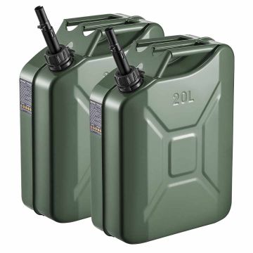 Kütusekanistrid VEVOR Yoilp3001, 2 tk, 20 l tk, Roheline, 36 × 18 × 51 cm