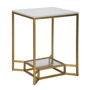 Kandiline diivanilaud DOUBLE MARBLE, 47 × 60 × 47 cm