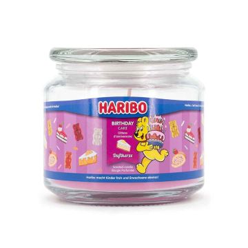 Ароматическая свеча Haribo, 300 г, Birthday Cake, 10 × 9,5 × 10 см