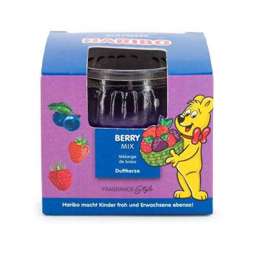 Lõhnaküünal Haribo, Berry Mix, 8 × 6,5 × 8 cm