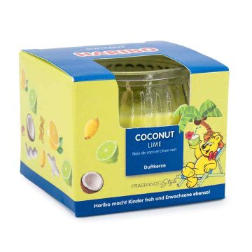 Lõhnaküünal Haribo, Coconut Lime, 8 × 6,5 × 8 cm