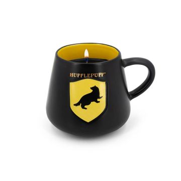 Ароматическая свеча Harry Potter™, вариант Пуффендуя, Жёлтая, 12 × 8 × 9,5 см