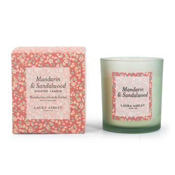 Ароматическая свеча Laura Ashley, Mandarin & Sandalwood, 9 × 10 × 9 см
