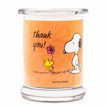 Lõhnaküünal Peanuts™, „Thank You“, Ø 9,5 × 11,5 cm