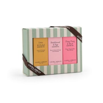 Набор ароматических масел Laura Ashley, 3 шт, 4 × 9,5 × 12 см
