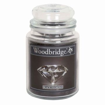Ароматическая свеча Woodbridge, Black Diamond, 2 фитиля, Чёрная, 10 × 17 × 10 см