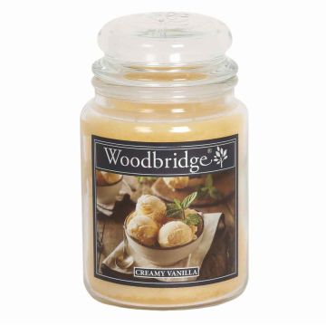 Lõhnaküünal Woodbridge, Creamy Vanilla, 2 tahti, Kollane, 10 × 17 × 10 cm