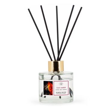 Aroomidifuuser Purple River, 100 ml, Oud & Amber, 7 × 7 × 7 cm