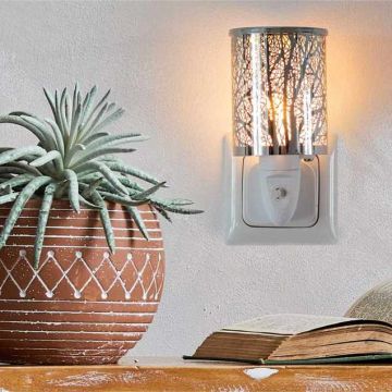 Аромалампа Trees, 15 Вт, Серебристая, 7 × 13,5 × 12 см
