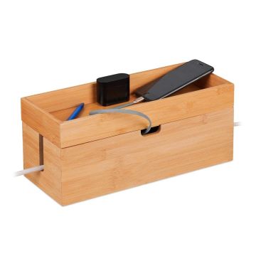 Органайзер для проводов Relaxdays, для 2 розеток, 14 × 34 × 14 см