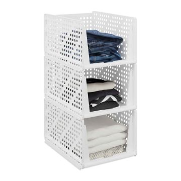 Набор коробок для хранения Relaxdays, 3 шт., размер L, 33,5 × 24,5 × 43,5 см