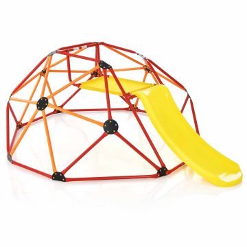 Climbing dome with slide, green/red/blue/orange, 244 × 184 × 90 cm