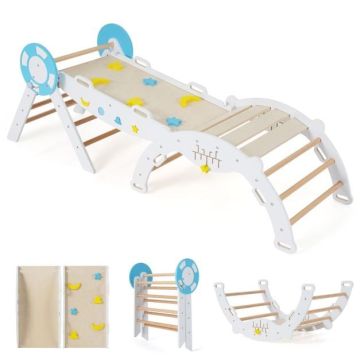 Climbing set, 3-piece, White, 190 × 55 × 57 cm