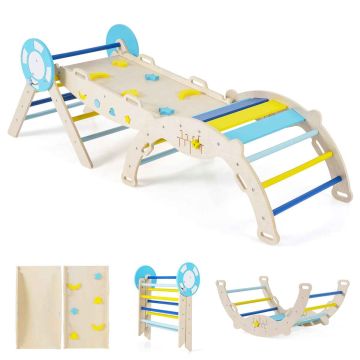 Climbing set, 3-piece, Blue, 190 × 55 × 57 cm