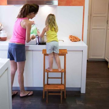 Step stool, 3 steps, 57 × 76 × 41 cm