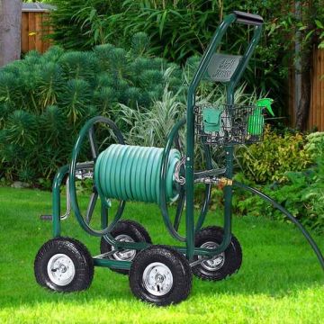 Watering Hose Reel Cart, Up to 300 Feet of Hose, 26 × 24 × 44 inches