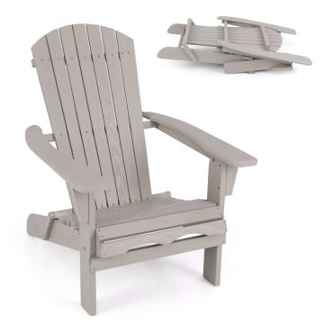Outdoor Adirondack Chair, Foldable, 88.9 × 93.98 × 71.12 cm