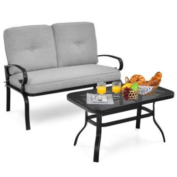 Outdoor furniture set, 2-piece, 2-seat, 120 × 73 × 94 cm