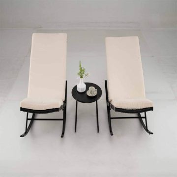 Outdoor furniture set, 3-piece, 110 × 55 × 77 cm