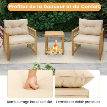 Outdoor furniture set, 3 pieces