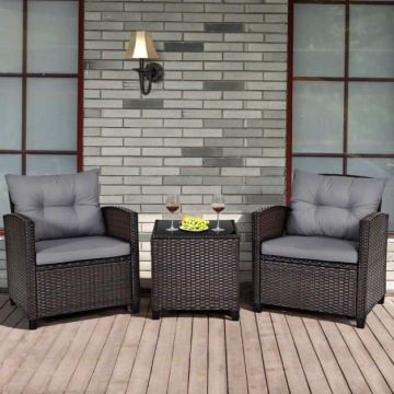 Outdoor furniture set, 3 pieces