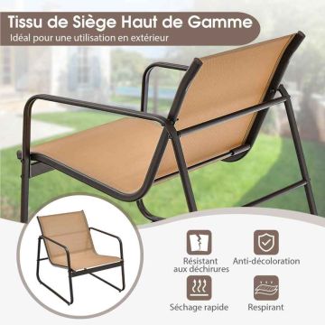 Outdoor furniture set, 3 pieces