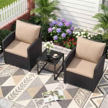 Outdoor furniture set, 3 pieces