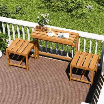 Outdoor furniture set, 3 in 1, 2 seats, 54.6 × 180.3 × 80 cm
