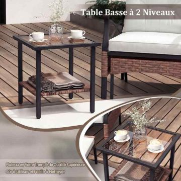 Outdoor furniture set, 5 pieces
