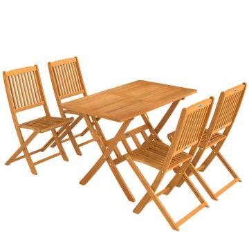 Välimööblikomplekt Aosom 84K-054V90ND, 5-osaline, Pruun, 120 × 75 × 70 cm